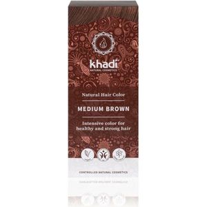 Khadi Haarkleuring Medium Brown 100 gr