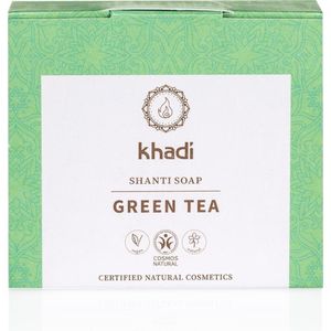 Khadi - Groene Thee Zeep - 100 Gram - Actieve Kool - Hydraterend