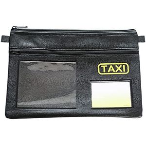Taxi tas voor voertuigdocumenten en documenten, portemonnee met diverse vakken en Taxi-logo