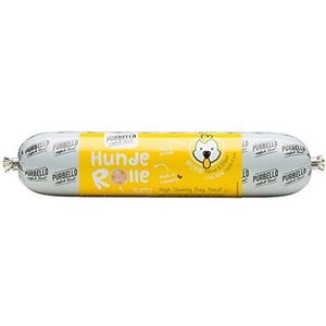 PURBELLO Hondenrol, kip met wortels en erwten, monoproteïne hondenvoer met hoog vleesgehalte, natvoer voor honden, hondenworst, snijvast en graanvrij, 8 x 400 g