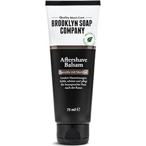 Aftershave Balsem (75ml) · Brooklyn Soap Company · Natuurlijke mannenverzorging na het scheren · Verlicht huidirritatie, werkt antibacterieel en kalmeert de huid