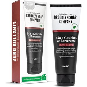 Brooklyn Soap Company - Baardcrème en Gezichtscrème - 75 ml - 2-in-1 Baardverzorging