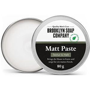 Matte pasta (80 g) · Brooklyn Soap Company · Styling voor een natuurlijke grip zonder te plakken