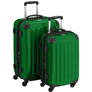 HAUPTSTADTKOFFER - Alex - 2-delige kofferset hardcase glanzend, 65 cm + 55 cm, 74 liter + 42 liter, groen, groen, 65 cm, kofferset