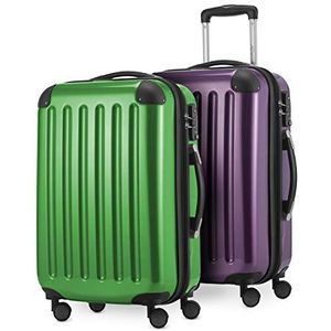 HAUPTSTADTKOFFER - Alex - 2x handbagage hoogglans 55 cm 42 liter aubergine groen, aubergine groen, 55 cm, koffer