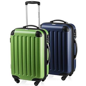 Hauptstadtkoffer Handbagage, 55 cm/98 liter, Appelgroen-donkerblauw, Set 55/55 cm, koffer