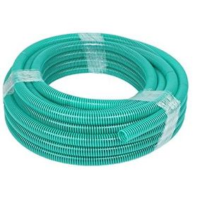 Wacredo 25 m rol premium zuigslang 1 1/4 inch (32 mm), groen, spiraalslang, transportslang, pompslang, vijverslang, tuinslang