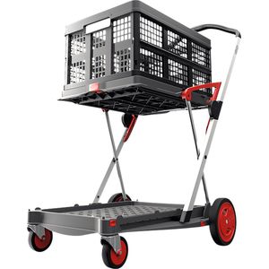 Clax Trolley/Inklapbare Wagen Rood