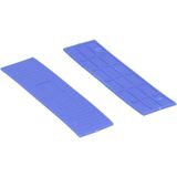 Kunststof Raster Glasblokjes - Blauw - PP - 100 Stuks