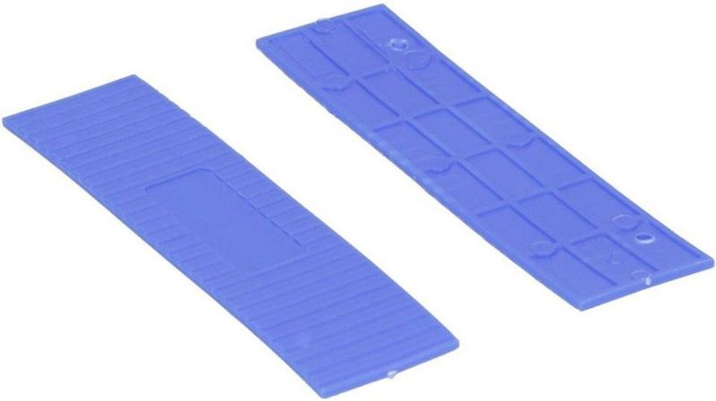 Kunststof Raster Glasblokjes - Blauw - PP - 100 Stuks