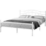 Metalen bed twijfelaar Florenz incl. bedbodem wit