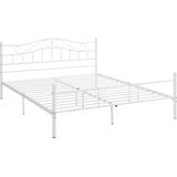 Metalen bed twijfelaar Florenz incl. bedbodem wit