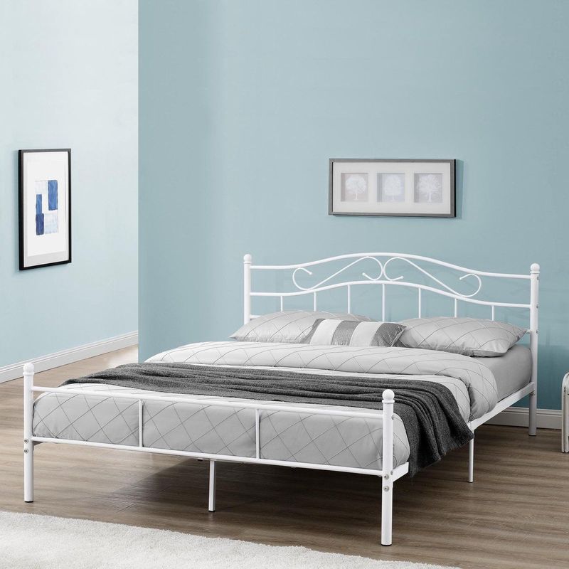 Metalen bed twijfelaar Florenz incl. bedbodem wit