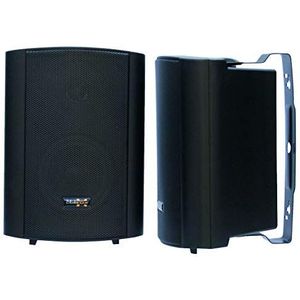 E-Lektron EWL4P stereo passief luidsprekerpaar incl. montagebeugels voor binnen en buiten - 4"" 100W - zwart