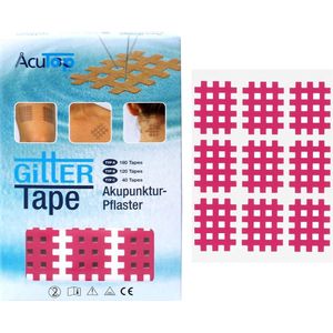 AcuTop - Gittertape / Cross tape Small - Type A Roze - 180 stuks