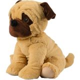 Warmte/magnetron opwarm knuffel mopshond - Dieren cadeau artikelen voor kinderen - Heatpack
