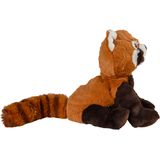 Warmies Warmte/magnetron opwarm knuffel - Rode Panda - rood/bruin - 25 cm - pittenzak