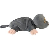 Warmies Warmte/magnetron opwarm knuffel - Mol - grijs - 35 cm - pittenzak
