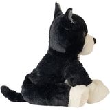 Warmies Warmte/magnetron opwarm knuffel - Hond/boston terrier - zwart - 26 cm - pittenzak