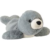 Warmies Warmte/magnetron opwarm knuffel - Zeehond - grijs - 37 cm - pittenzak