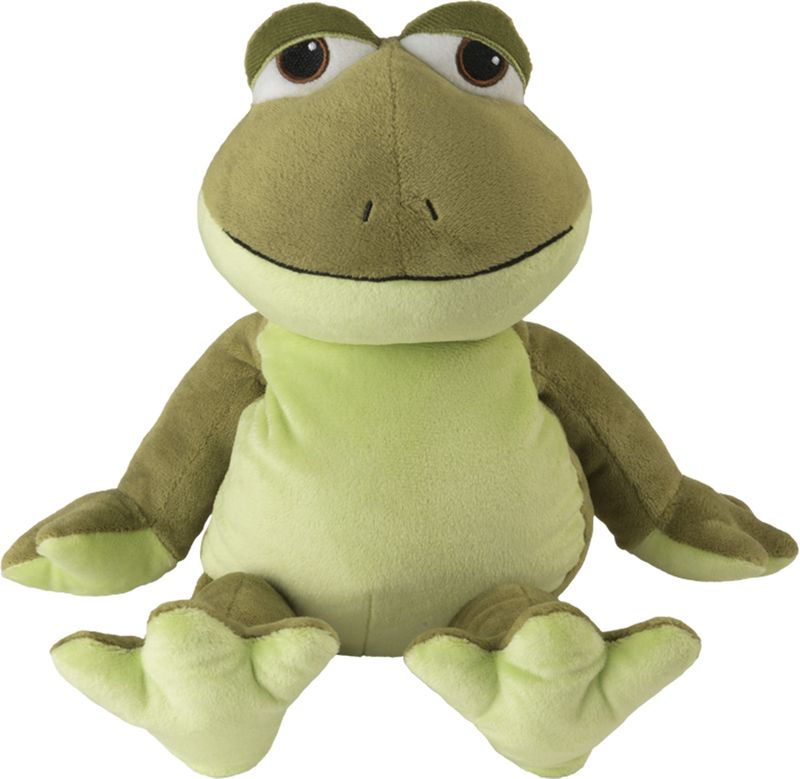 Warmies Warmte/magnetron opwarm knuffel - Kikker - groen - 37 cm - pittenzak