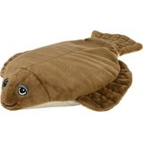 Warmies Schol - platvis - warmteknuffel geschikt voor oven of magnetron - opwarmknuffel schol - platvis - bruin/beige
