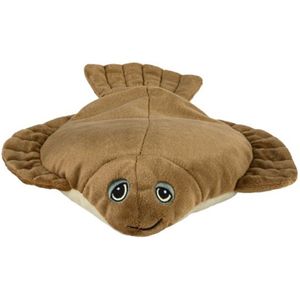 Warmies Schol - platvis - warmteknuffel geschikt voor oven of magnetron - opwarmknuffel schol - platvis - bruin/beige