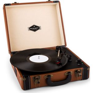 Jerry Lee retro-platenspeler LP USB bruin