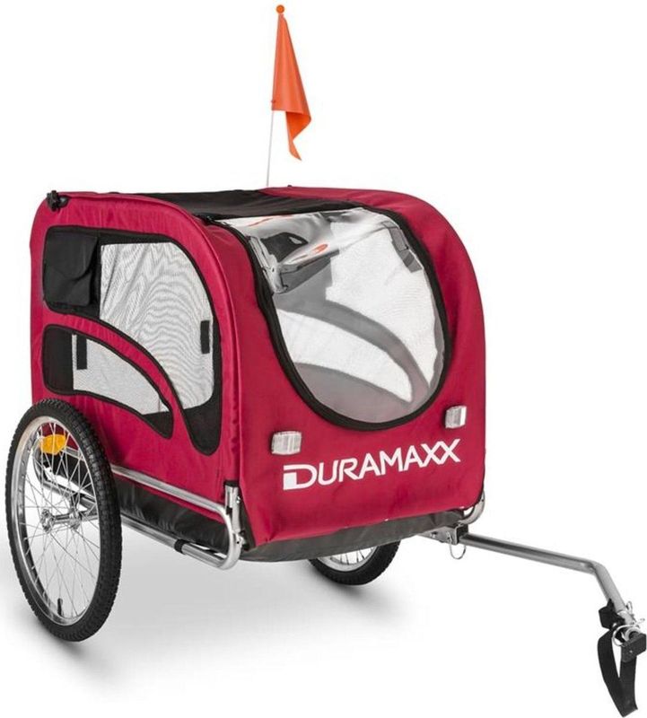 DuraMaxx King Rex Hondenfietskar - <40 kg - 54x60x80cm - Rood