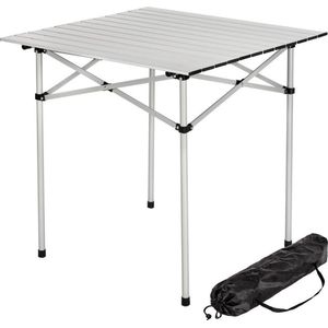 tectake® - Campingtafel - Opklapbaar - Incl. draagtas - 70 x 70 cm - Grijs