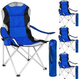 Tectake Stoelenset Luxe Campingstoelen - Blauw;Zwart