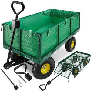 Bolderwagen Transportkar XXL - Groen - Max. 550kg - Met Opbergruimte