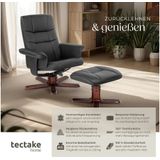 TV-fauteuil - Zwart/Bruin - Hout/Metaal - Verstelbare Rugleuning