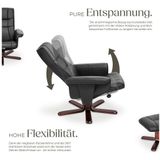 TV-Sessel Relaxsessel mit Hocker schwarz 401438