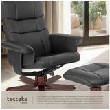 TV-fauteuil - Zwart/Bruin - Hout/Metaal - Verstelbare Rugleuning