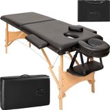 Mobiele massagetafel- bekleding 5cm - 2 Zones + draagtas zwart