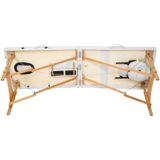 Mobiele massagetafel wit - 2 Zones 5cm + draagtas 401464