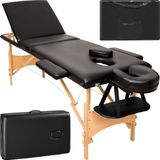 3 zones mobiele massagetafel- Bekleding 3 cm + draagtas zwart