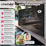 tectake® Seitenmarkise, aus Aluminium, Schutz vor Sonne und Wind, 160 x 300 cm