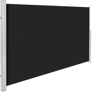 Uitschuifbaar Aluminium Windscherm Tuinscherm 160 X 300 cm Zwart 401525