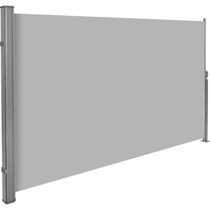 Aluminium windscherm uitschuifbaar met oprolmechanisme - 200 x 300 cm, grijs