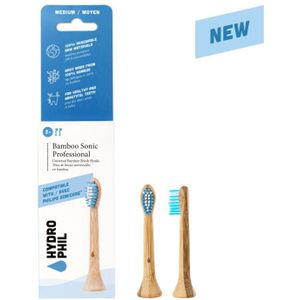 Hydrophil - Sonicare Bamboe Opzetborstels - Medium Soft - Biologisch Afbreekbaar