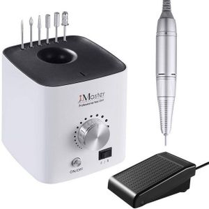 JCMASTER® EasyPro Premium nagelfrees, set van 6 opzetstukken, 30.000 omw/min, traploze regeling, nagelvijl, manicure, pedicurefrees, incl. E-book