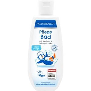 PAEDIPROTECT badtoevoeging baby & kinderen 250 ml, zonder parfum & microplastic, huidvriendelijk schuimbad verzorgt en reinigt de huid, hydrateert en beschermt, wasgel als ontspannend bad