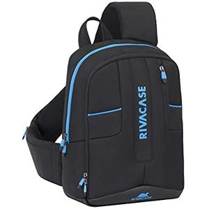 Rivacase 7870 Laptoptas 33,8 cm (13,3 inch) Sling Case Zwart, Blauw - Laptoptassen (Sling Case, 33,8 cm (13,3 inch), Schouderband, 790 g, Zwart, Blauw)