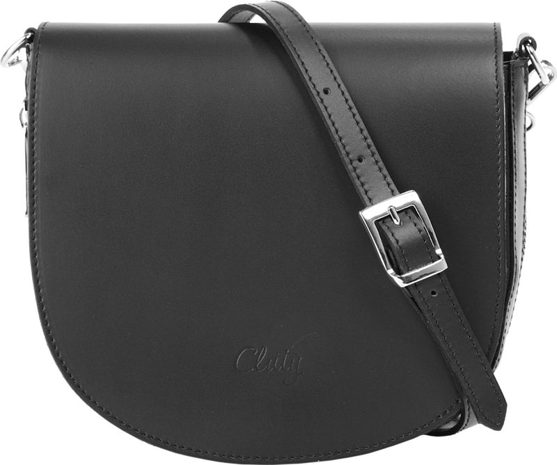 Cluty Umhängetasche, echt Leder, Made in Italy