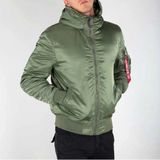 Alpha Industries - Bomberjack MA-1 Hooded - Groen - Nylon