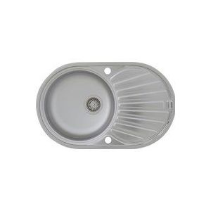 respekta Roestvrij stalen spoelbak inbouwspoelbak spoelbak roestvrij staal spoelbak Cansas 77x48