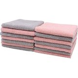 ZOLLNER Set van 14 Make-up Verwijderingsdoeken - Microvezel - Roze - Wasbaar tot 95°C