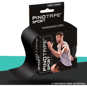 PINO - Kinesiotape - Sporttape  - Fysio tape - zwart - extra kleefkracht